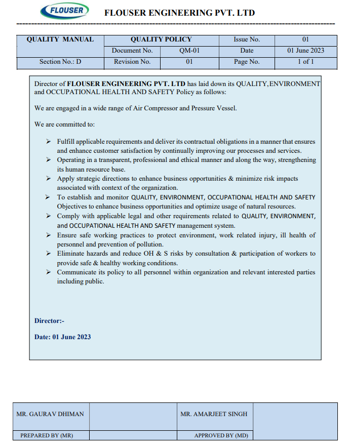 Quality Policy